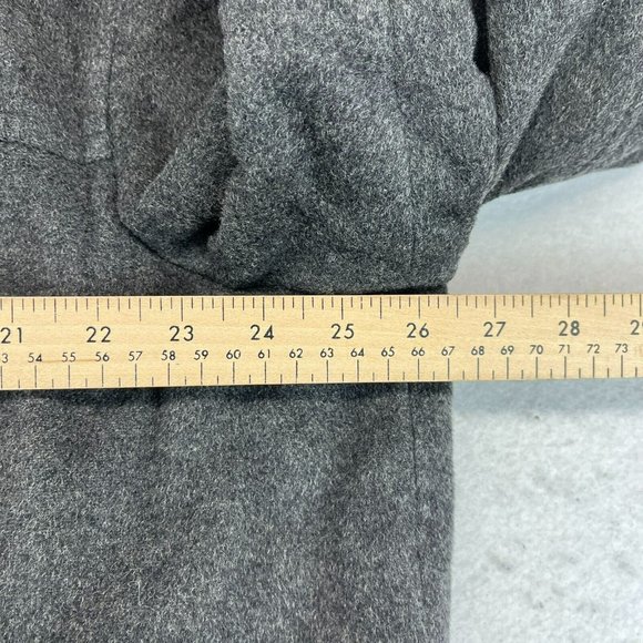 J.Crew Wool Coat XL Extra Large Men's Quilted Lined Dark Gray *Flaw* - Picture 10 of 12